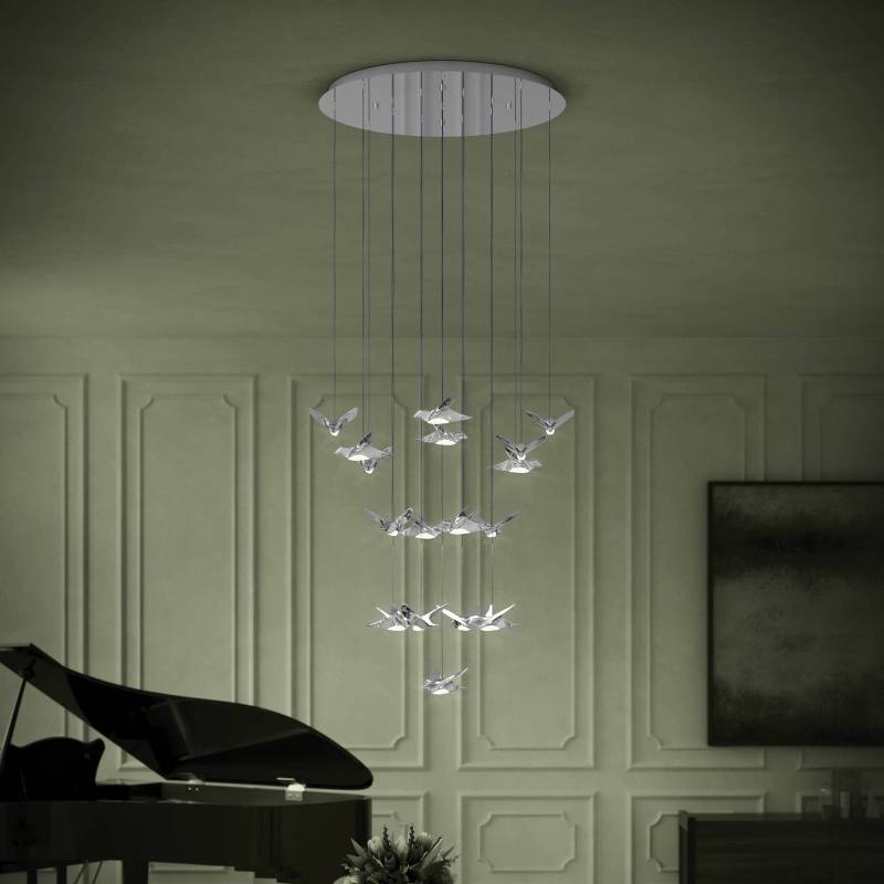 EGLO Stars Of Light LED-Pendel Paratebueno chrom rund 17-fl. von Stars of Light