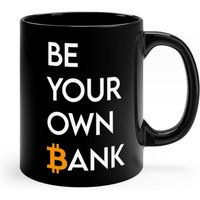 Sei Deine Eigene Bank, Bitcoin Schwarzer Becher 11Oz von StartCrypto
