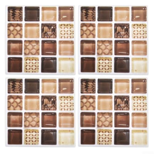 18 selbstklebende Mosaikfliesen-Aufkleber, wasserdicht, für Heimdekoration, 10 x 10 cm 18 selbstklebende Mosaikfliesen-Aufkleber, wasserdicht, für Heimdekoration, 10 x 10 cm von Startbuymore