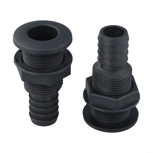 2 x Marine-Durchgangs-Rumpfverbinder, ABS-Design für effiziente Sanitärsysteme (2,5 cm) von Startbuymore