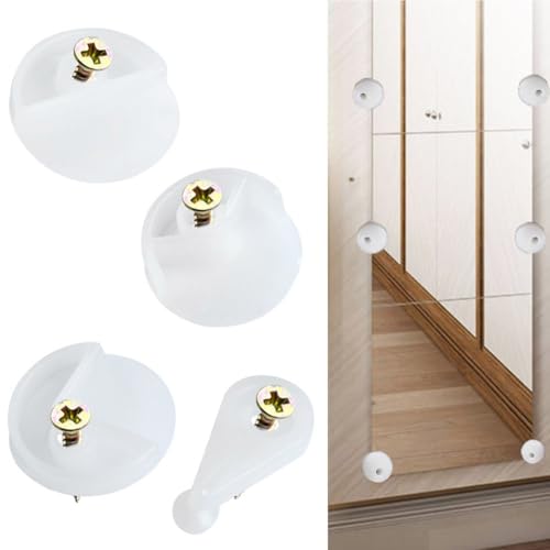 2050 Stück Kunststoff-Clips und Schrauben für die Wandmontage Befestigungsset zur Sicherung rahmenloser Spiegel und Glasplatten an Türen (C 20 Stück) von Startbuymore