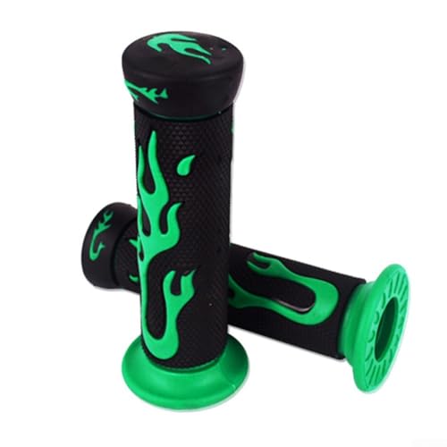 22 mm Flammenmuster Gummigriffe für Motorräder, einfach zu bedienen und zu installieren (grün-schwarz) von Startbuymore
