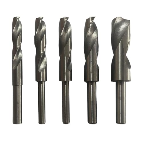 5-teiliges HSS-Bohrer-Set mit reduziertem Schaft zum Bohren von Holz, Kunststoff und verschiedenen Metallen von Startbuymore