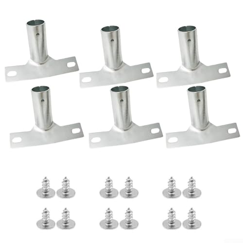 Besenstielhalter aus Metall für Reinigungswerkzeuge, inklusive Schrauben, entworfen für Griffe mit 23 5 mm Durchmesser für eine sichere und stabile Verbindung (6 Stück) von Startbuymore