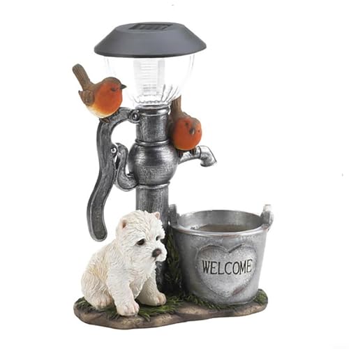 Dekorative Statue für den Außenbereich, Kätzchen und Vögel, Solarleuchte zur Erhellung Ihres Raumes (B) von Startbuymore