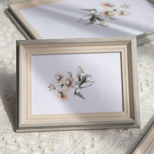 Desktop-Bilderrahmen-Ständer aus Kunstharz für 15,2 cm große Alben, stabiles und elegantes Display für Fotos bei der Arbeit oder zu Hause (gelb) von Startbuymore