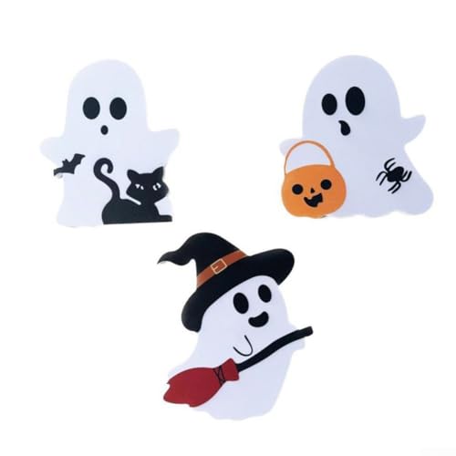 Drei Halloween-Schreibtisch-Ornamente für gruseliges saisonales Flair mit Motiven für Schreibtische, Tische oder Regale Drei Halloween-Schreibtisch-Ornamente für gruseliges saisonales Flair mit Motiven für Schreibtische, Tische oder Regale von Startbuymore