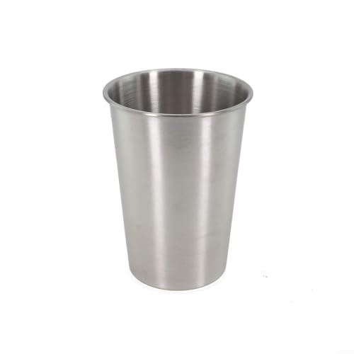 Edelstahl 240500ml Becher für Bier, Kaffee, für Versammlungen im Freien (Silber 400ml) von Startbuymore