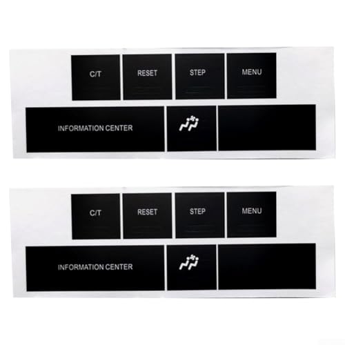 Ersatz-Druckknopf-Aufkleber für Chrysler und für Jeep Dash Controls, Vinyl-Materialaufkleber, geeignet für Cherokee 05 09 von Startbuymore