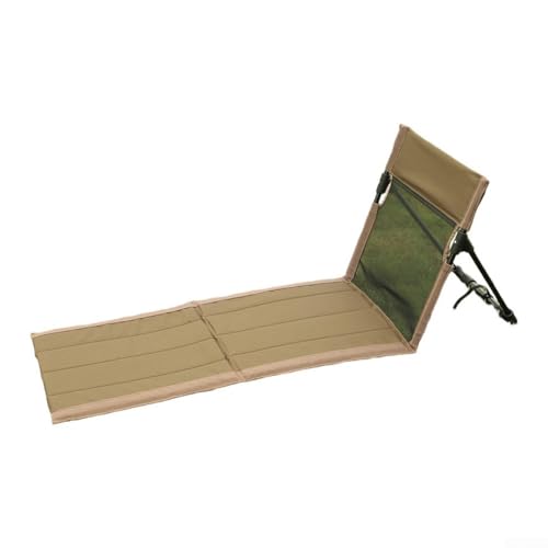 Faltbares Sitzkissen mit Rahmen aus Aluminiumlegierung und atmungsaktiver Netz-Rückenlehne für Poolstühle, Outdoor-Camping, Braun von Startbuymore