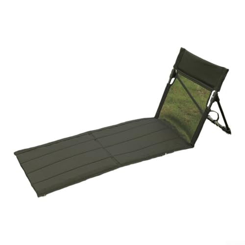 Faltbares Sitzkissen mit Rahmen aus Aluminiumlegierung und atmungsaktiver Netz-Rückenlehne für Poolstühle, Outdoor-Camping, Schwarz von Startbuymore