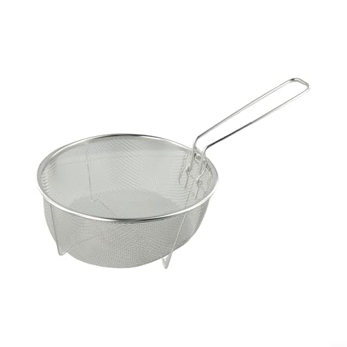 Frittierkorb aus Edelstahl mit leicht zu entfernendem Griff zum Kochen von Huhn und Fisch (23 x 23 cm) von Startbuymore