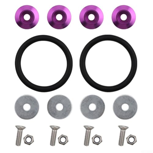 Front- und Heckstoßstangenluke Schnellverschlüsse aus gefräster Aluminiumlegierung mit eloxierter Oberfläche für den Fahrzeuggebrauch (lila) von Startbuymore