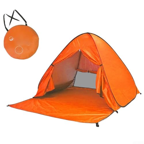 Für Strandzelt Easy Setup Popup Baldachin für 2 Erwachsene oder 3 Kinder mit Sonnen- und Insektenschutz (Orange) von Startbuymore