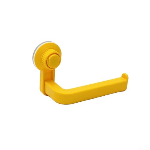 Funktionaler Badezimmer-Papierhandtuchhalter, Punch Saugnapf für schnellen Zugriff (Gelb) von Startbuymore