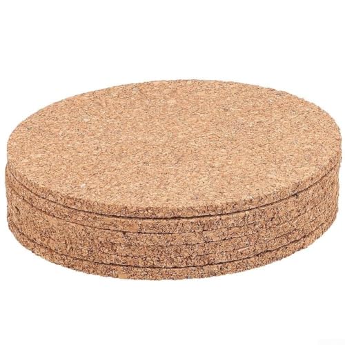 Funktionelle runde Korkuntersetzer 9 5 cm Durchmesser, 3 mm dick, ideal zum Schutz von Oberflächen, erhältlich in 6 oder 12 Stück (6 Stück rund) von Startbuymore