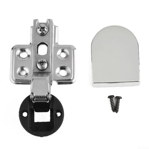 Hydraulischer Pufferglas-Scharnier, Mini-Rundkopf-Typ für Schranktüren und Möbel, mit stabiler Metall-Kunststoff-Konstruktion, für den Heim- und Bürogebrauch (groß) von Startbuymore