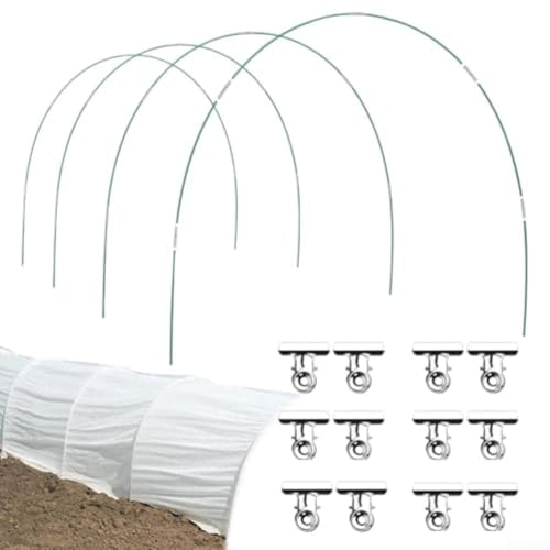 Langlebiger Gewächshausreifen mit rostfreier Faser für flexible Pflanzenunterstützung und Wetterbeständigkeit, geeignet für saisonale und Hochbeetgärten (24 Stück) von Startbuymore