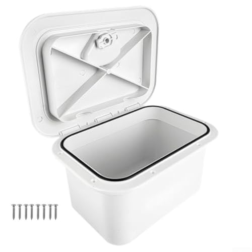 Marine Deck Aufbewahrungsbox mit integriertem Design, wasserdichter Dichtung und ABS-Konstruktion für effiziente Angelausrüstung Organisation (weiß) von Startbuymore