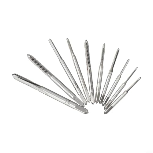 Metrisches Handgewindebohrer-Set, 10 Stück, perfekt aus Stahl mit Größen von M1 bis M3 5 von Startbuymore