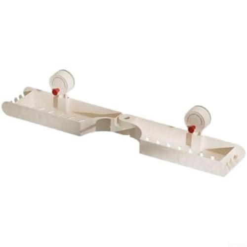 Platzsparendes Badezimmer-Regal mit starken Saugnäpfen und hohler Drainage-Funktion für effiziente Lagerung und Wasservermeidung (weiß) von Startbuymore