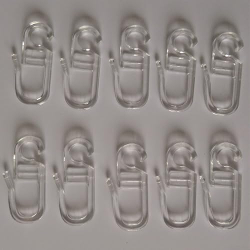 Reibungsloses Betriebssystem mit 50-teiligem Hakenset, zugeschnitten auf optimale Leistung für Ihre Vorhänge (transparent, 50 Stück) von Startbuymore