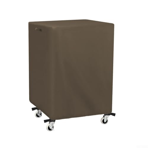 Robuste Abdeckung für Multimedia-Ausrüstung, Präsentations- und Aufbewahrungswagen, mit windabweisendem Kordelzug und Schnappverschluss, aus Oxford-Stoff (Kaffee) von Startbuymore
