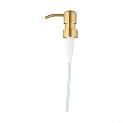 Robuster Pumpkopf aus Edelstahl für 28/400 Flaschen, einfache Dosierung für Seifen und Lotionen, auslaufsichere Dichtung (Titan Gold) von Startbuymore