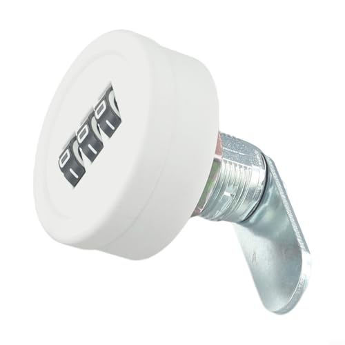 Rücksetzbares 3-stelliges Zahlenschloss für Briefkästen, Schränke und Schließfächer, mit stabilem Kunststoff, Zinklegierung, Stahl und Werksstandard-Passwort (20 mm weiß) von Startbuymore