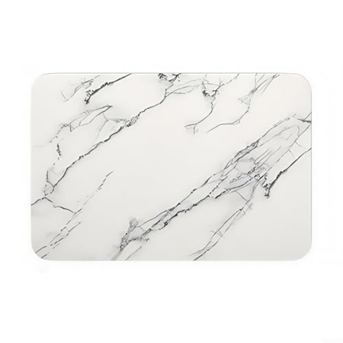 Rutschfester Badezimmerteppich mit Quick Dry Technologie Kieselstein für den täglichen Gebrauch (weiß) von Startbuymore