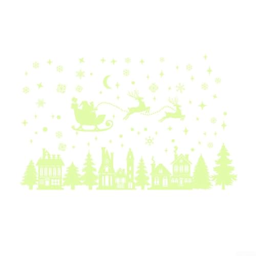 Schneeflocken-Silhouette Weihnachtswanders mit Leuchteffekten, wiederverwendbarer Abziehbilder und Aufkleber, perfekt für die Dekoration von Innenräumen während der Ferienzeit (YJ6021) von Startbuymore