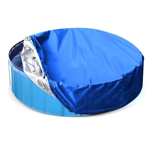 Schwimmbadabdeckung für runde Außenpools in Innenhöfen, hergestellt aus Oxford-Tuch zum Schutz vor Staub und hält den Pool sauber, Größen: 82 x 30 cm, 122 x 30 cm, 160 x 30 cm (160 x 30 cm) von Startbuymore