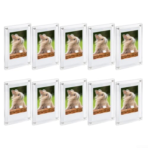 Set mit 10 doppelseitigen Acryl-Bilderrahmen mit Magnetverschluss, um Fotos sicher zu halten und sie vertikal oder horizontal zu präsentieren (7 x 12 cm) von Startbuymore