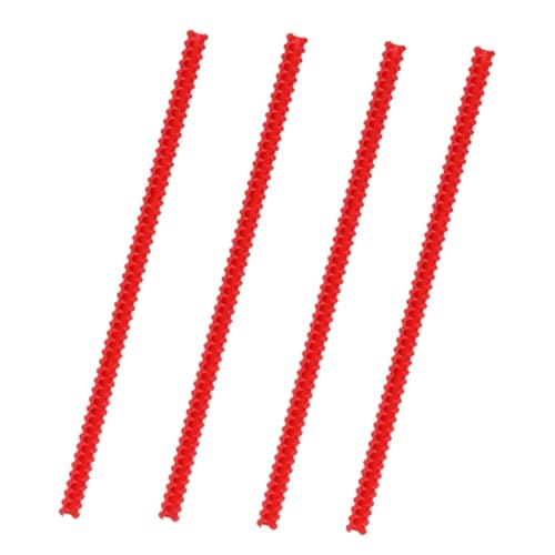 Silikon-Ofenrost-Schilder, 4 Stück, hitzebeständige Abdeckungen für Ofenrostkanten, schützen die Hände vor Verbrennungsgefahr (rot) von Startbuymore