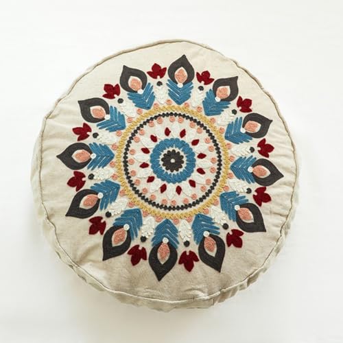 Sophisticated Touch Handmade Round Decorative Cover with Marokcan Ethnic Flair (3) von Startbuymore