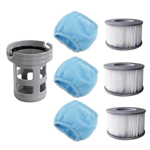 Startbuymore 3 Filter & Halterung & 3 Netzbeutel Pool Filter Ersatz Waschbar Wiederverwendbar Filter Für Aufblasbare Pools Filter/Filterhalter von Startbuymore