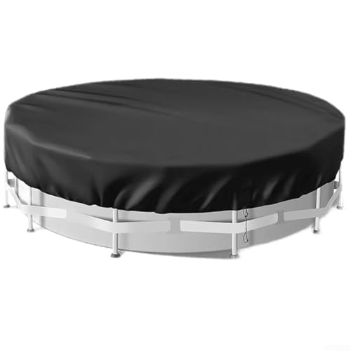 Startbuymore Runde Poolabdeckung für oberirdische Pools, 2,4 - 4,5 m, Solarabdeckung inklusive Gummibändern und Befestigungselementen, PU-Plane eng (2,4 m) von Startbuymore