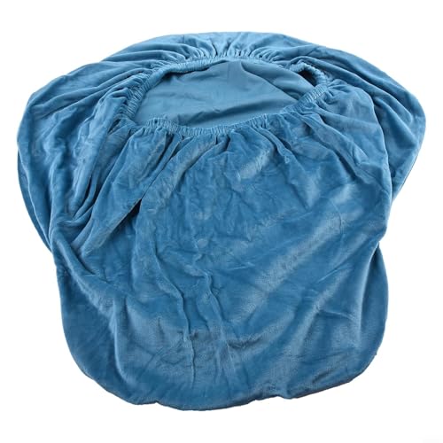 Stretch-Samt-Stuhlbezug für hohe Sessel, geeignet für Esszimmer und Zuhause, Silberfuchs-Stoff mit Anti-Falten, Anti-Pilling- und schmutzabweisenden Eigenschaften (türkisblau) von Startbuymore