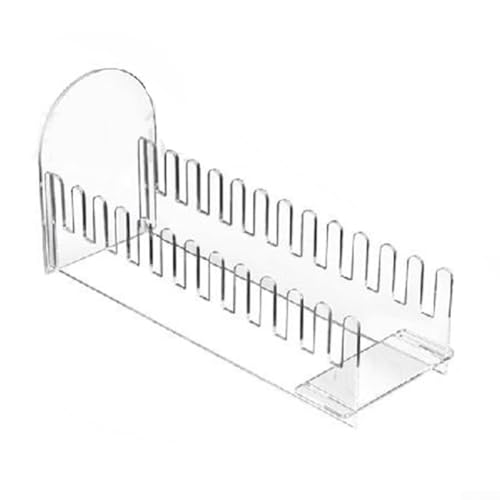 Tragbares Regal mit 12 Ebenen aus Acryl mit transparenten Schichten, zum Organisieren von Grußkarten, Aufklebern und kleinen Gegenständen (weiß) von Startbuymore