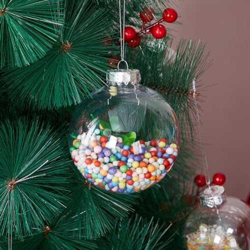 Transparente Acryl-Kugel, befüllbar, für Weihnachtsbaum, Hochzeit, Party, Kunststoffkugeln für individuelle DIY-Dekoration und Veranstaltungsgebrauch (10 cm) von Startbuymore