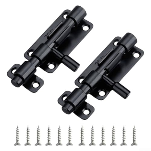 Türriegelschloss 2er Set, perfekt für Gartentore, Badezimmer und Schlafzimmer (L) von Startbuymore
