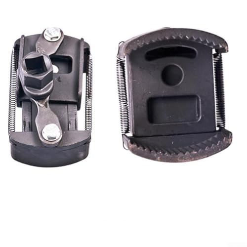 Verstellbarer 2-Backen-Ölfilterschlüssel, Stahlguss-Werkzeug für 60, 80 mm und 80 105 mm Filter mit Sägezahngriff, kompatibel mit 1/2-Zoll-Antriebsratsche und offenem Schraubenschlüssel (60–80 mm) von Startbuymore