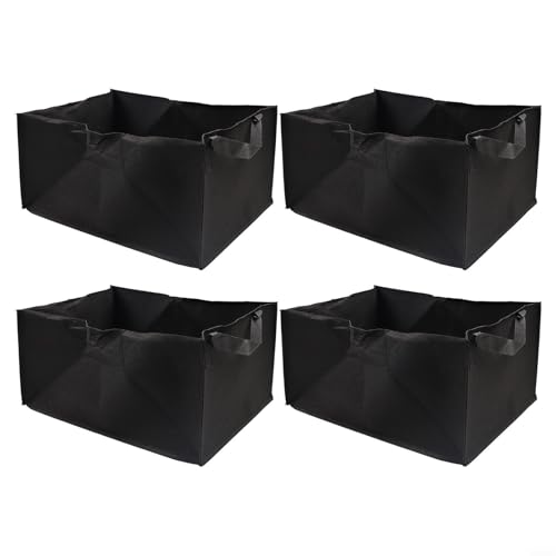 Vlies-Gemüse-Pflanzbeutel, 4 Stück, für Stressumpflanzung und verbesserte Entwässerung (40 x 30 x 20) von Startbuymore