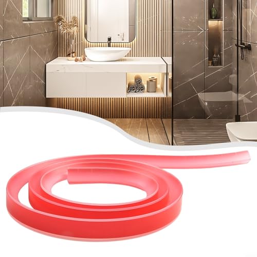 Wasserblockierende Dichtung für Duschen, flexibler Silikonstreifen für effektive Wasserkontrolle (transparent, 200 cm) von Startbuymore