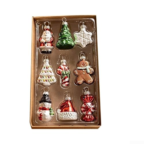 Weihnachtsdekoration Ornamente 9-teiliges Set für Baum und Tisch, für saisonale Feiertage und Feiern von Startbuymore
