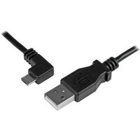 Startech - st USBAUB1MLA - Sync- & Ladekabel, usb-a Micro-B, 1 m, gewinkelt, schwarz (USBAUB1MLA) von Startech