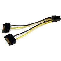 Com 15cm sata Stromadapterkabel auf pcie pci express pcie grafikkarte 6-pin buchse stromanschluss ,lebenslange garantie - Startech von Startech