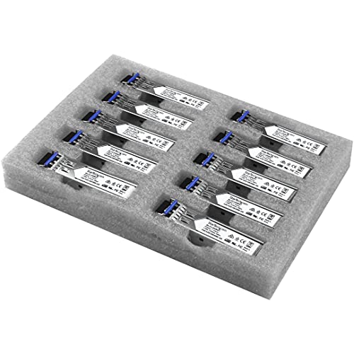 StarTech.com Gigabit LWL SFP Transceiver Modul, Cisco GLC-LH-SM kompatibel, SM/MM LC, 550m, Mini GBIC 10er Pack, 1000Base-LX/LH von StarTech