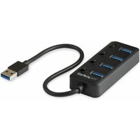 StarTech.com HB30A4AIB Schnittstellen-Hub USB 3.2 Gen 1 (3.1 Gen 1) Type-A 5000 Mbit/s Schwarz von Startech