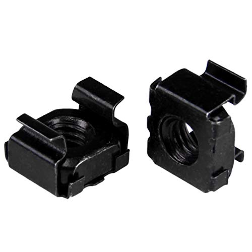 StarTech.com M6 Käfigmuttern, 100er Pack, Schwarz, M6 Muttern für Server Racks und Serverschränke von StarTech